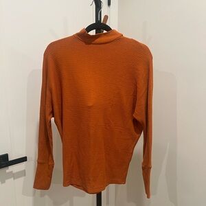 BP Women’s Mock Neck Sweater in Vibrant Orange XXS